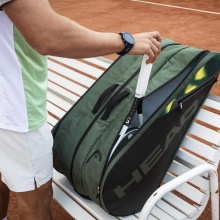 Torba na rakiety tenisowe Head Tour Racquet Bag XL (torba na rakiety, 3 główne komory) 2024 zielona tymiankowa 12 szt.